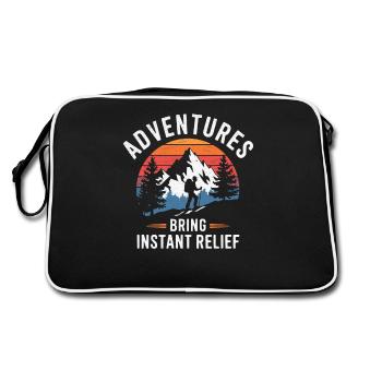 Les aventures apportent une détente immédiate Randonnée - Sac Retro - noir/blanc - Dos