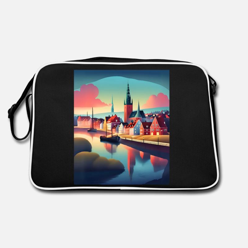 Une ville du Danemark Sac Retro