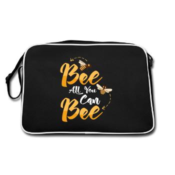 Bee All You Can Bee Beekeeper Beekeeping - Retro Bag - black/white - Back