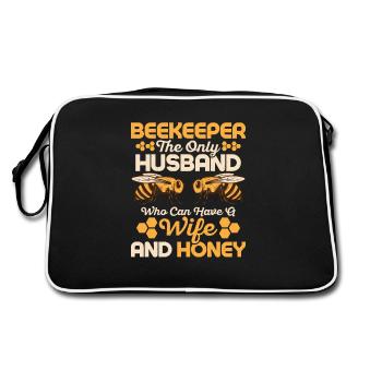 Beekeeper The Only Husband Apiarist - Retro Bag - black/white - Back