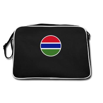 Gambie Drapeau gambien Gambier - Sac Retro - noir/blanc - Dos
