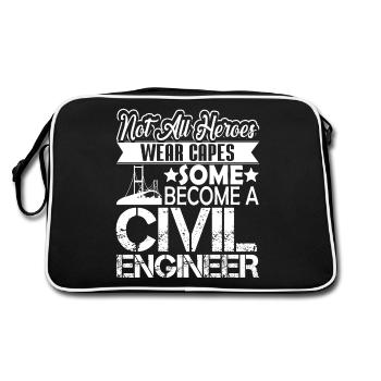 Civil Engineer Civil Engineer Hero - Retro Bag - black/white - Back
