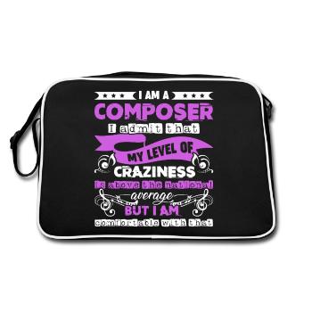 Composer I am A Composer - Retro Bag - black/white - Back