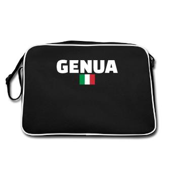 Gênes Italie Drapeau italien Italien - Sac Retro - noir/blanc - Dos