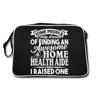 Home Health Aide Proud Home Health Aide Parent - Retro Bag - black/white - Back