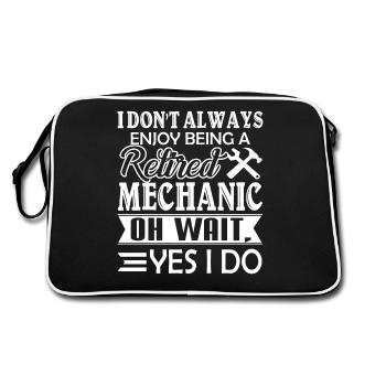 Mechanic Retired Mechanic - Retro Bag - black/white - Back