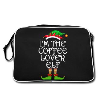 Je suis l’amoureux du café Chemise elfe assortie famille - Sac Retro - noir/blanc - Dos