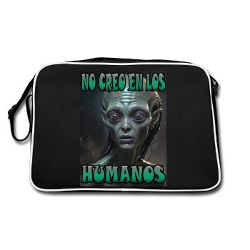 Je ne crois pas aux humains - Sac Retro - noir/blanc - Dos