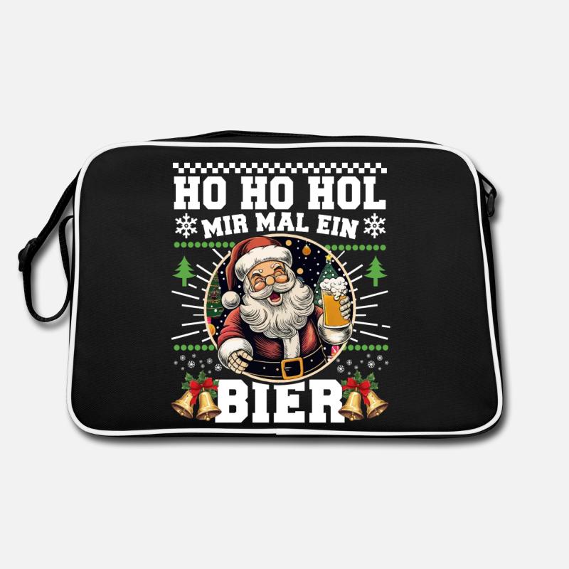 Ho Ho Hol Mir Mal Ein Bier Weihnachten Christmas Retro Tasche