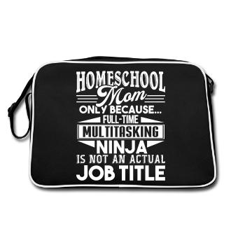 Homeschool Homeschool Mom Job Title - Retro Bag - black/white - Back