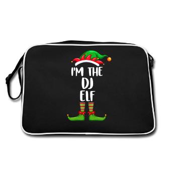 I'm The Dj Elf Shirt Matching Family Christmas - Retro Bag - black/white - Back