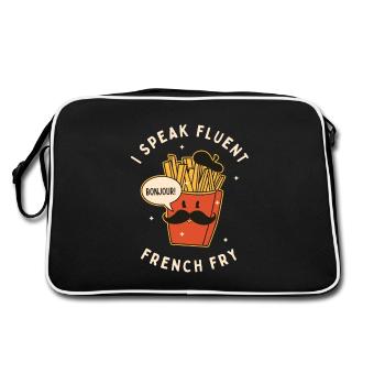I Speak Fluent French Fry - Retro Bag - black/white - Back