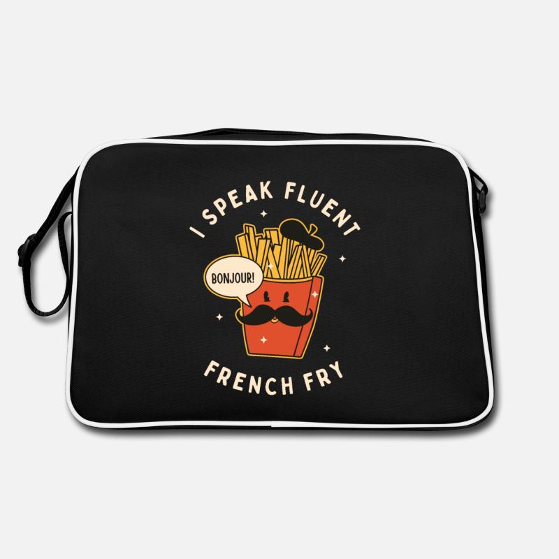 Ich spreche fließend Pommes frites Retro Tasche