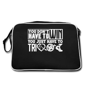 Triathlon Just Have To Tri - Retro Bag - black/white - Back