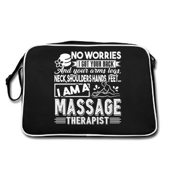 Massage Therapist I am A Massage Therapist - Retro Bag - black/white - Back