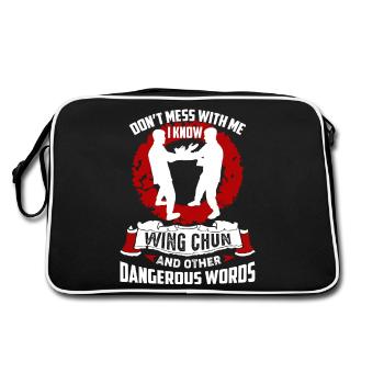 Wing Chun Don't Mess With Me I Know Wing Chun - Retro Bag - black/white - Back