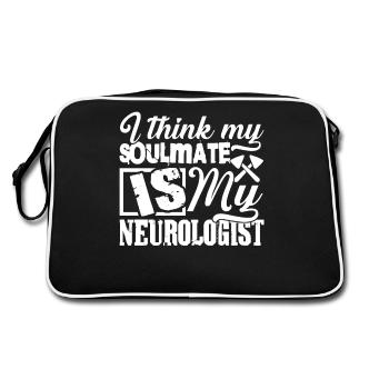 Neurologist Is My Soulmate - Retro Bag - black/white - Back