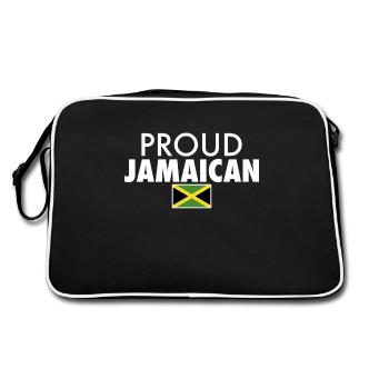 Fier drapeau jamaïcain de la Jamaïque - Sac Retro - noir/blanc - Dos