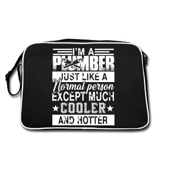 Plumber Cooler And Hotter Plumber - Retro Bag - black/white - Back