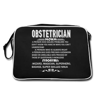Obstetrician Definition - Retro Bag - black/white - Back