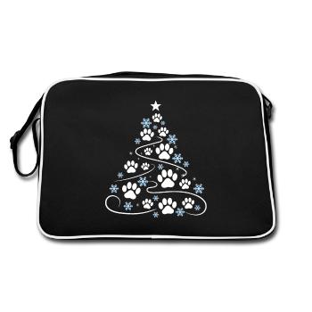Christmas Christmas Tree Paw Paw Print - Retro Bag - black/white - Back
