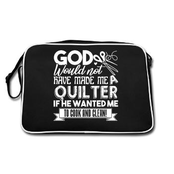 Quilter God Made Quilters - Retro Bag - black/white - Back