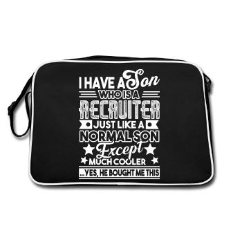 Recruiter My Son Is A Recruiter - Retro Bag - black/white - Back
