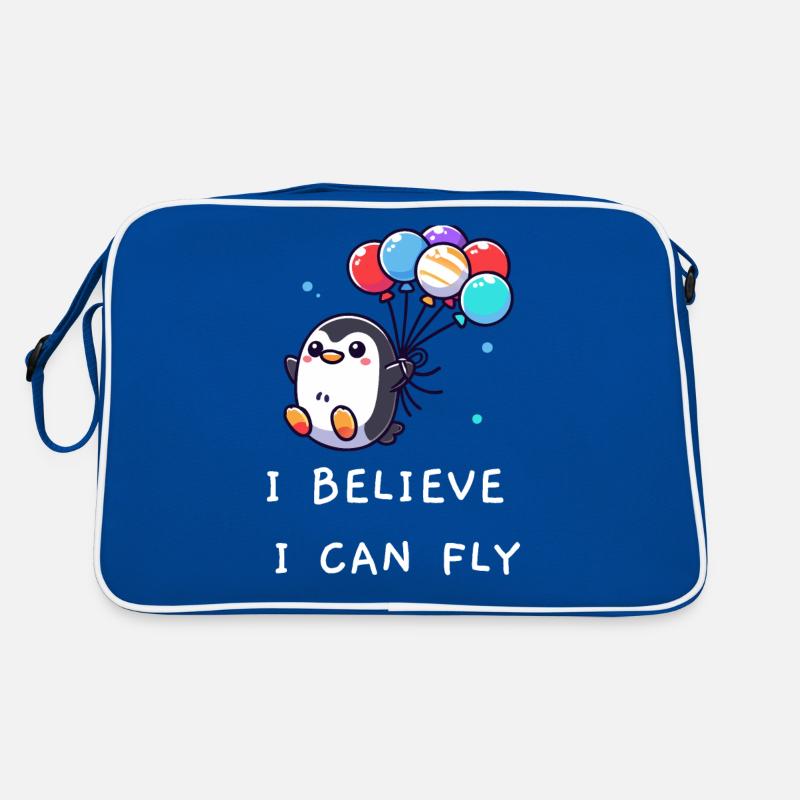 Penguin "I believe I can fly" Retro Bag