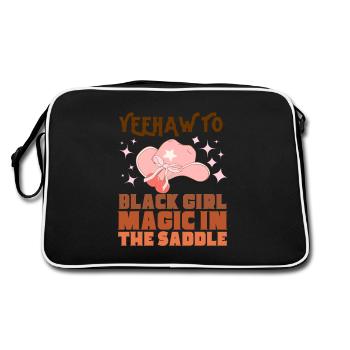 Fille noire magie en selle histoire noire - Sac Retro - noir/blanc - Dos