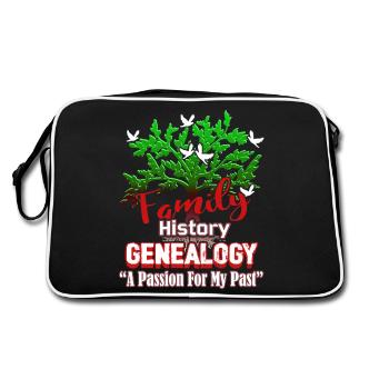Genealogy A Passion For My Past - Retro Bag - black/white - Back