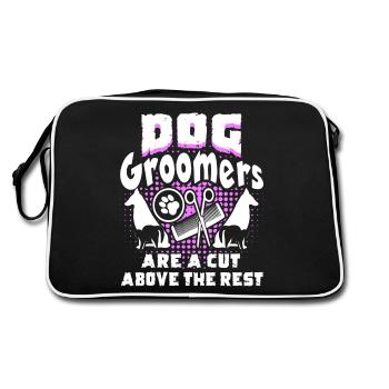 Dog Groomers Are A Cut Above The Rest - Retro Bag - black/white - Back