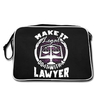 Lawyer Make It Legal - Retro Bag - black/white - Back