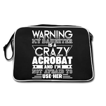Acrobat My Daughter Is An Acrobat - Retro Bag - black/white - Back
