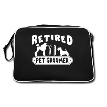 Retired Pet Groomer - Retro Bag - black/white - Back