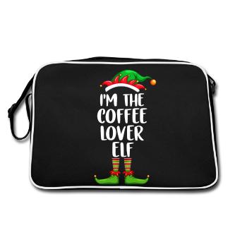 Je suis l’amoureux du café Chemise elfe assortie famille - Sac Retro - noir/blanc - Dos