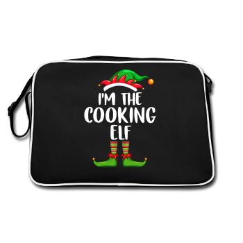 Je suis le lutin de cuisine Chemise assortie à la famille - Sac Retro - noir/blanc - Dos