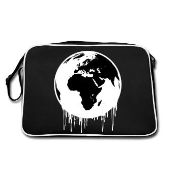 Biker Geschenk, Mann, Frau, humorvoll T-Shirt - Retro Tasche - Schwarz/Weiß - Hinten