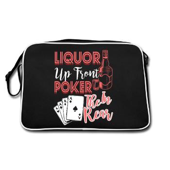 Liquor Up Front Poker In The Rear - Retro Bag - black/white - Back