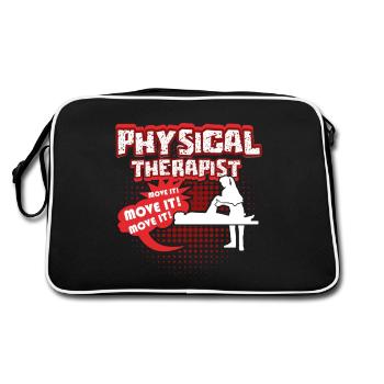 Physical Therapist Move It - Retro Bag - black/white - Back