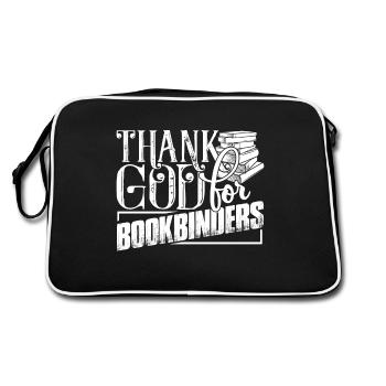 Bookbinder Thank God For Bookbinders - Retro Bag - black/white - Back