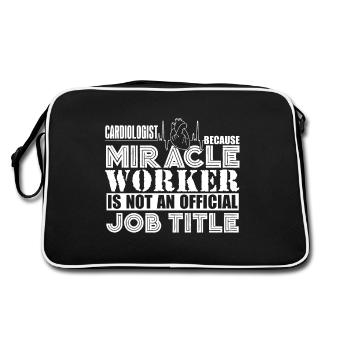 Cardiologist Is Not An Official Job Title - Retro Bag - black/white - Back