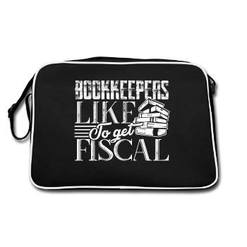 Bookkeepers Like To Get Fiscal - Retro Bag - black/white - Back