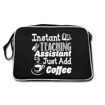 Instant Teaching Assistant Just Add Coffee - Retro Bag - black/white - Back