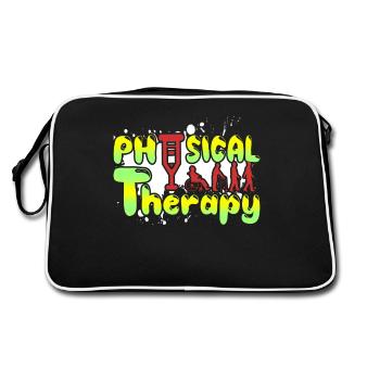 Physical Therapist Funny Physical Therapy - Retro Bag - black/white - Back