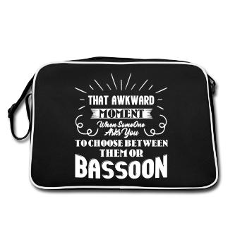 Bassoon Awkward Moment Designs - Retro Bag - black/white - Back