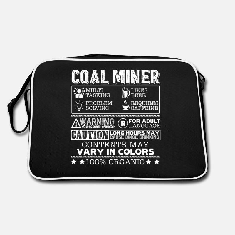 Coal Miner Multitasking Problem Solving Retro Bag