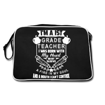 1st Grade Teacher Proud 1st Grade Teacher - Retro Bag - black/white - Back
