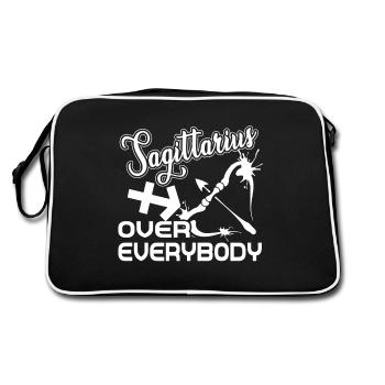 Sagittarius Over Everybody Horoscope - Retro Bag - black/white - Back