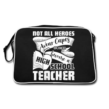 High School Teacher Hero - Retro Bag - black/white - Back