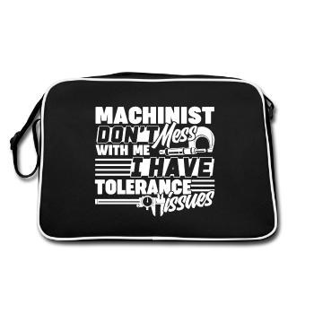 Machinist Don't Mess With Machinist - Retro Bag - black/white - Back